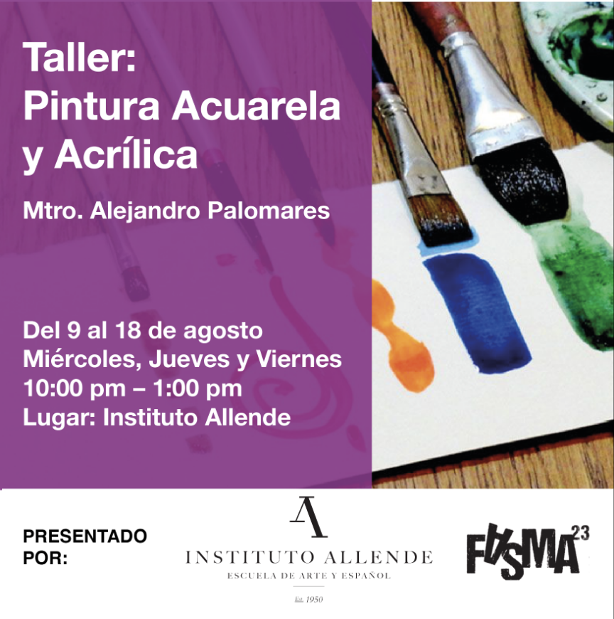 Imagen de Taller: Pintura Acuarela y Acrílica. Mtro. Alejandro Palomares