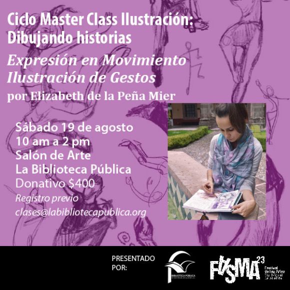 Picture of Ciclo Master Class Ilustración: Dibujando historias Expresión en Movimiento Ilustración de Gestos por Elizabeth de la Peña Mier