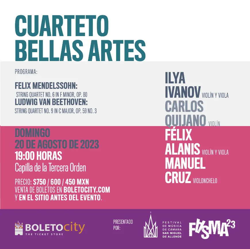 Picture of CUARTETO BELLAS ARTES (7PM)