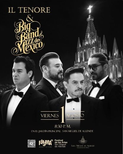 Imagen de CONCIERTO DE INAUGURACIÓN DEL FASMA:  Il Tenore & Big Band Jazz de México
