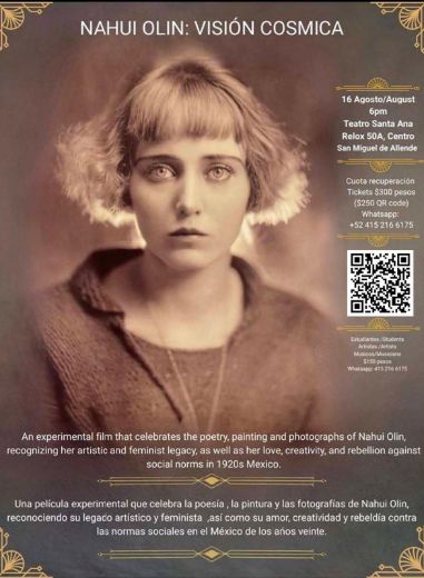 Imagen de Visión Cósmica, película de cine experimental que celebra la poesía, la pintura y las fotografias de Nahui Olin